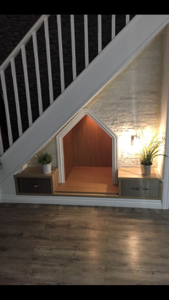 under stairs
